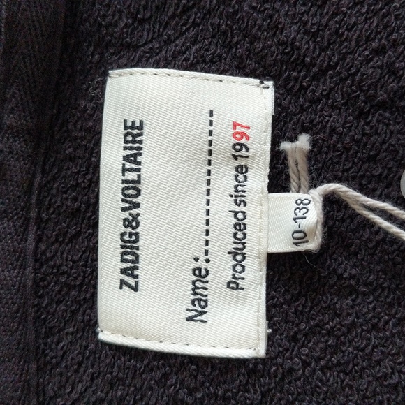 NWT Zadig& Voltaire Black Hooded cardigan Size 10 - Picture 5 of 10